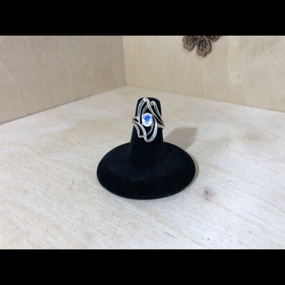 Artistic Moonstone Solid Sterling Statement Ring - image 1